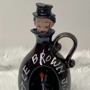 MUSICAL BROWN JUG Charlie Chaplin Vintage Novelty Barware Bar Decor Stopper